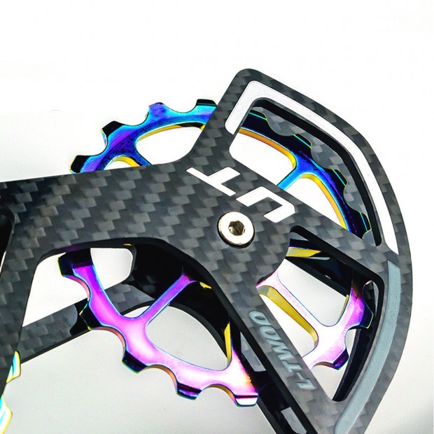 Sistema di pulegge per cambio posteriore in fibra di carbonio, ruota laser per Shimano e SRAM 13T-18T
